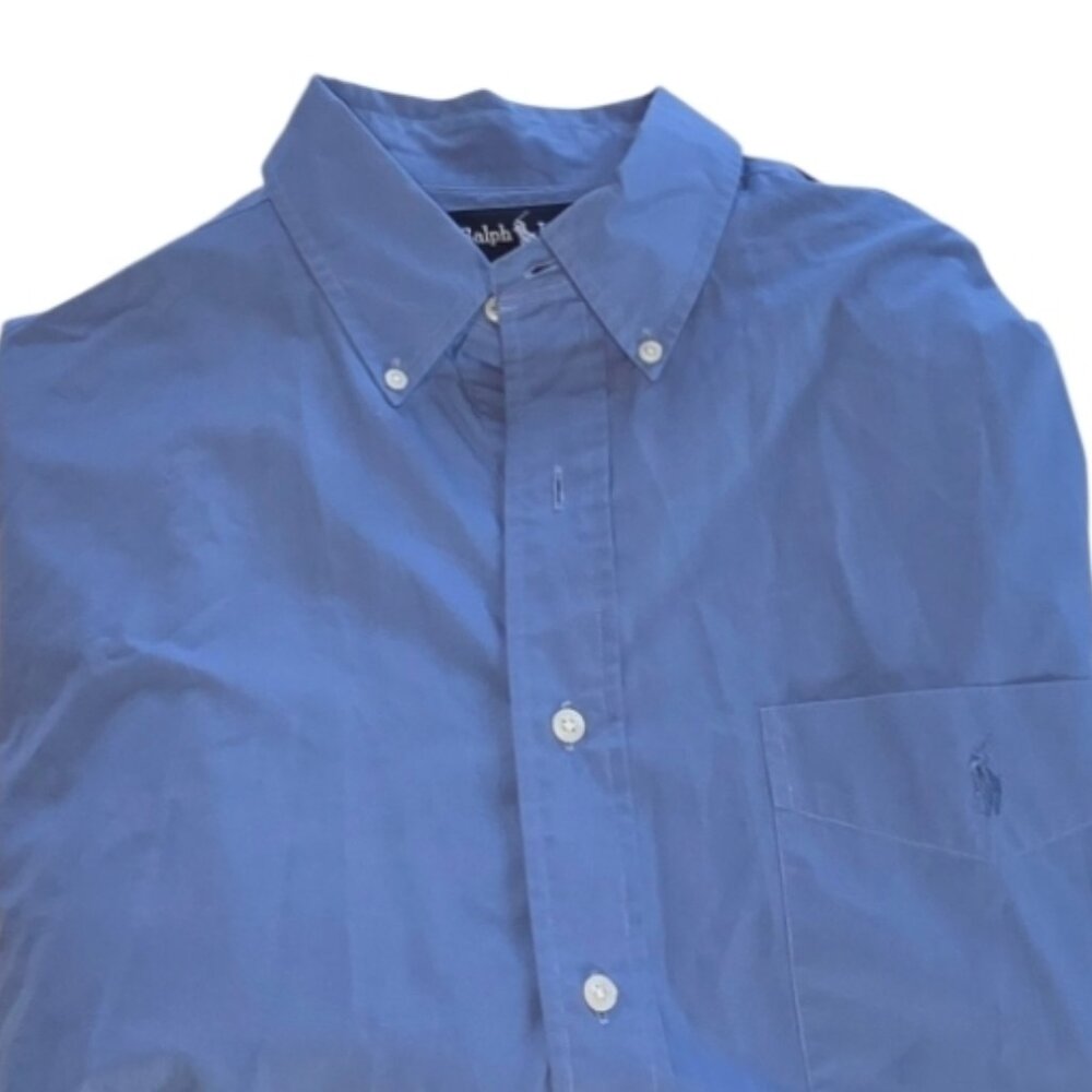 Ralph Lauren Big Buttondown Dress Shirt Neck 16.5 Cotton Preppy